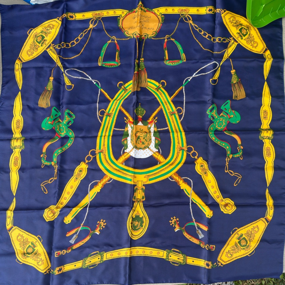 Equestrian Silk Scarf by Pierre Baccara Harnais de Gala Second Empire France